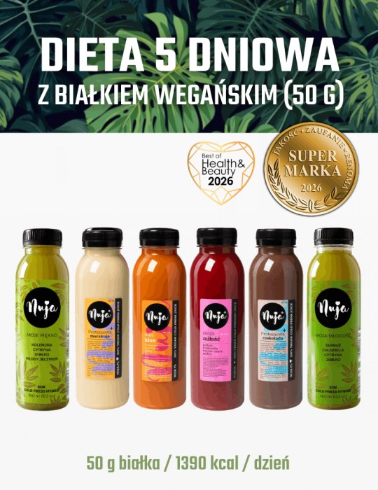 Nuja Dieta sokowa 5-dniowa z białkiem wegańskim