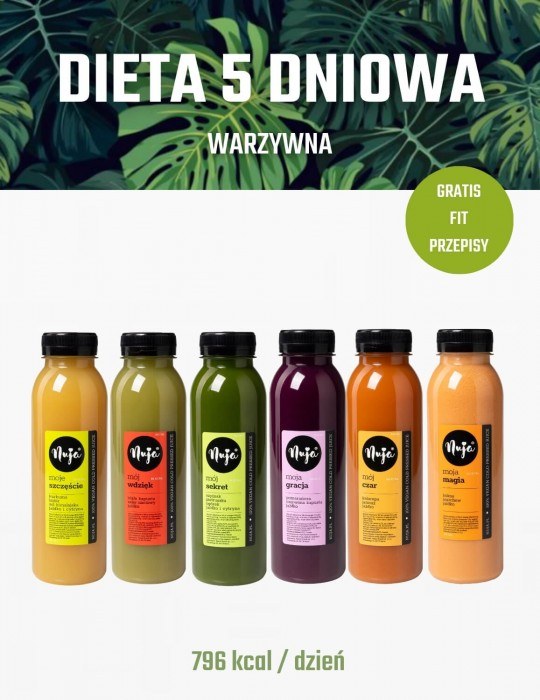 Dieta sokowa warzywno-owocowa na 5 dni